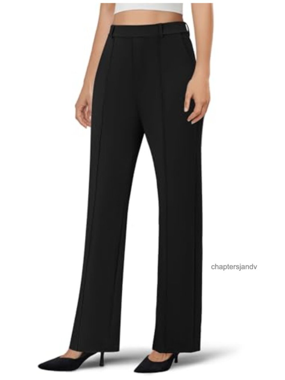 Women's Dress Pants Business Casual Stretchy Work High Waisted Pull On Slacks
